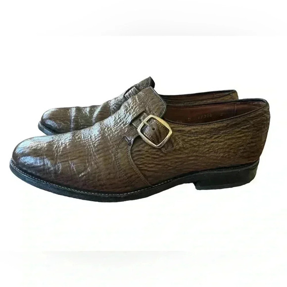 Allen Edmonds “Warton” Brown Sharkskin Shoes